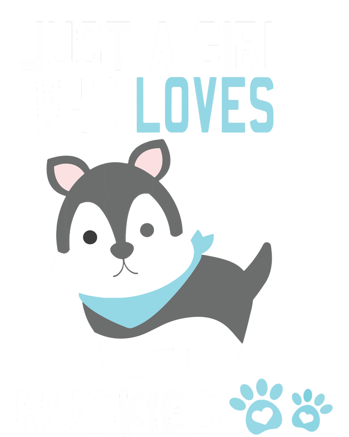 Cute Just A Girl Who Loves Huskies Dog Lover Gift Women's Pullover Hoodie