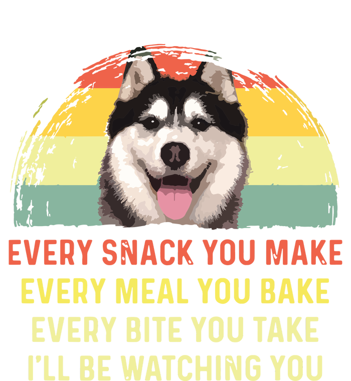 Every Snack You Make Husky Dog Mom Dog Dad Retro Premium Women's Tri-Blend 3/4-Sleeve Raglan Shirt