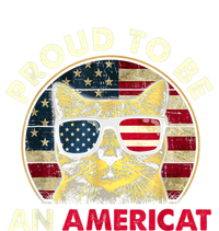 Proud To Be An Americat Funny Cat American Flag 4th Of July Poster