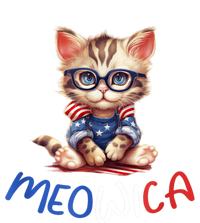 Patriotic Cat Meowica 4th Of July Funny Cat Lover Ladies PosiCharge Competitor Racerback Tank