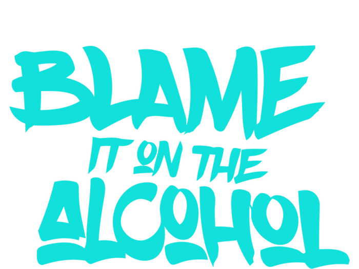 Blame It On The Alcohol Funny Gift Drink Beer Lover Kids Long Sleeve Shirt