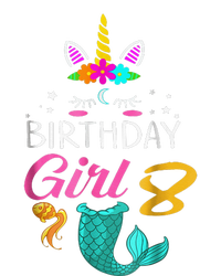 8th Birthday Unicorn Mermaid Tail 8 Years Old T-Shirt