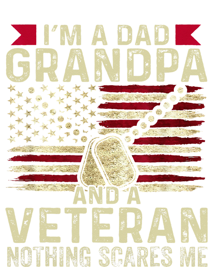 Retro I'm a Dad Grandpa and a Veteran nothing scares me Tie-Dye T-Shirt