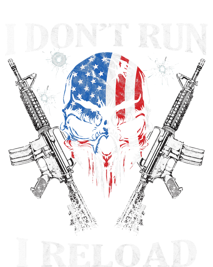 I Dont Run I Reload Gun Rights AR 15 Skull American Flag Wool Snapback Cap