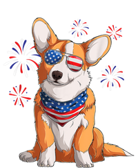 Corgi Dog American USA Flag 4th Of July Men Corgi Lover V-Neck T-Shirt