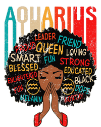 Aquarius Queen Zodiac Birthday Afro Woman Black T-Shirt