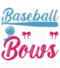 Baseball Or Bows Cousin Loves You Funny Gender Reveal Kids Ladies PosiCharge Competitor Racerback Tank