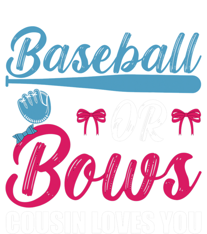 Baseball Or Bows Cousin Loves You Funny Gender Reveal Kids Ladies PosiCharge Competitor Racerback Tank