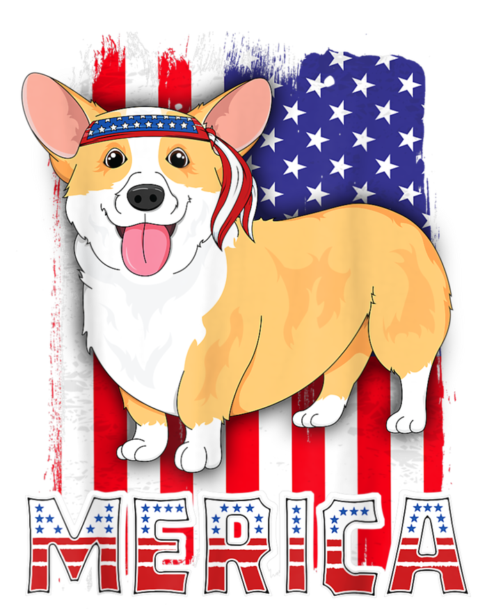 Merica Corgi 4th Of July Family Women Dog American Flag Metallic Star Ornament