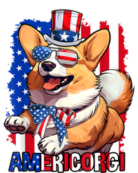 Merica Corgi 4th Of July Family Women Dog American Flag High Crown Mesh Back Trucker Hat