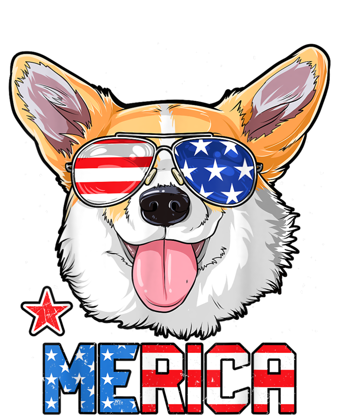 Corgi Merica 4th Of July Kids Boy Girl Dog Puppy Metallic Star Ornament