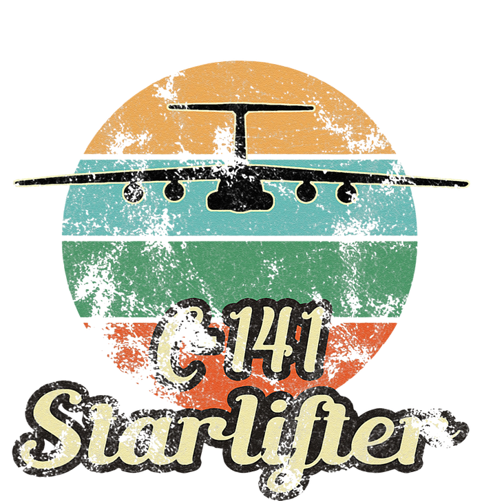 C 141 Starlifter Retro Sunset Airlift Cargo Airplane T-Shirt