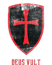 Deus Vult Knight Templar Cross Templar Vintage Medieval T-Shirt