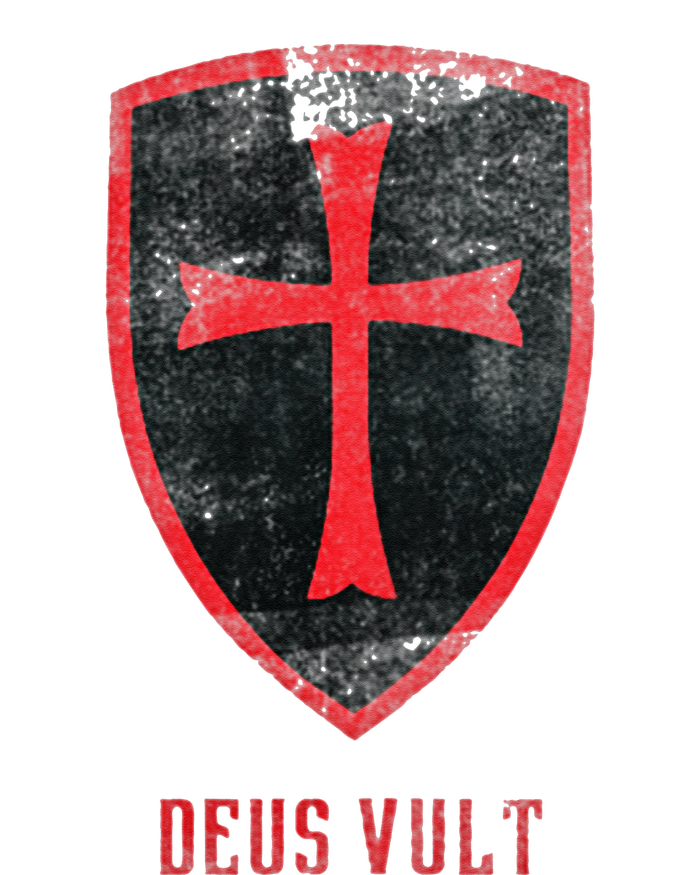 Deus Vult Knight Templar Cross Templar Vintage Medieval T-Shirt