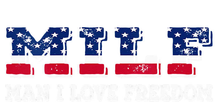 MILF Man I Love Freedom Funny Patriotic Women's Perfect Tri Tunic Long Sleeve Shirt