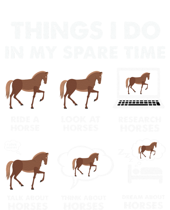 Funny Horses Lover 6 Things I Do In My Spare Time Horse Toddler Fine Jersey T-Shirt