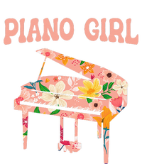 Funny Piano Music Instrument Musician Piano Girl Performance Long Sleeve Polo