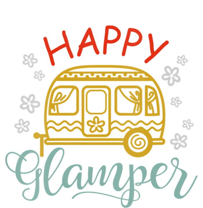 Happy Glamper Quote Adventure Awaits Funny Camper Camp Cooling Performance Crew T-Shirt