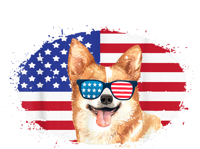 Merica Corgi Dog 4th Of July American Flag USA-Made Doggie Bandana