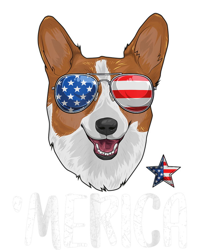 Merica Corgi Dog 4th Of July American Flag T-Shirt