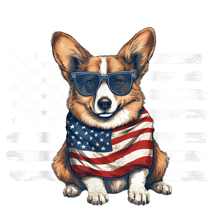 Welsh Corgi USA Flag 4th Of July Dog Dad Fathers Day Button