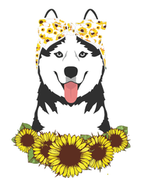 Girl Women Mom Siberian Husky Dog Sunflower Puppy Lover Cooling Performance Crew T-Shirt