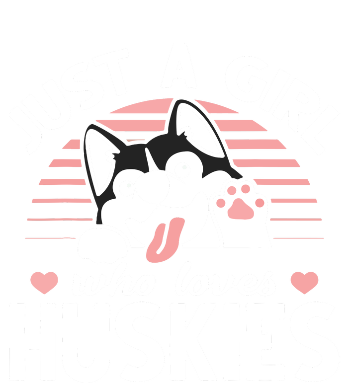 Husky Dog Lover Women Girl Just A Girl Who Loves Huskies Kids Hoodie