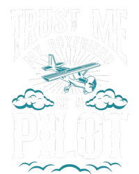 Airplane Pilot Boyfriend Vintage Trust Me My Boyfriend Is A Pilot Striped Beanie with Solid Band