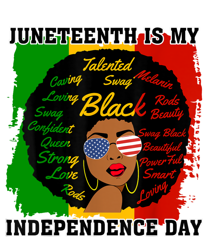 Juneteenth Is My Independence Day Black Girl Black Queen Women's V-Neck T-Shirt