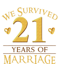 We Survived 21 Years Of Marriage Couple 21st Anniversary T-Shirt