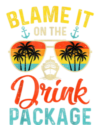 Blame It On The Drink Package Cruise Cruising Matching Women's Tri-Blend 3/4-Sleeve Raglan Shirt