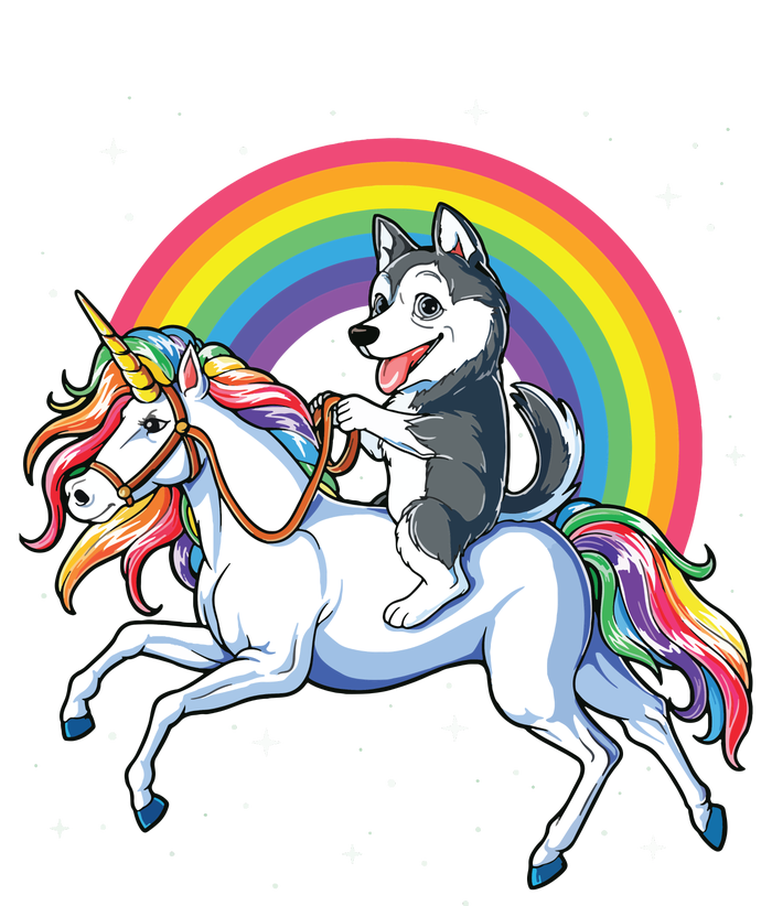 Siberian Husky Unicorn T Girl Space Galaxy Rainbow Kids Long Sleeve Shirt