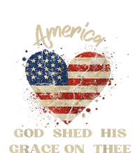 Retro America God Shed His Grace On Thee Tee 4th Of July Women 4th Of July Gift Valucap Bio-Washed Visor