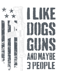 I Like Guns Dogs And Maybe 3 People Funny Dog Lover Gun Zip Tote Bag