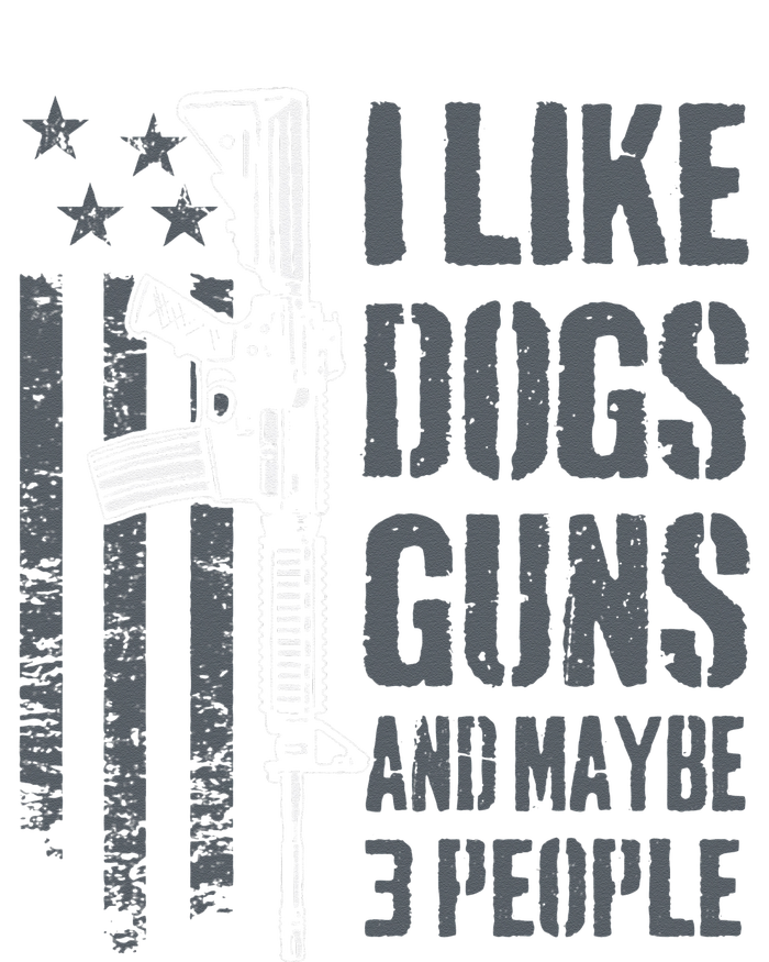 I Like Guns Dogs And Maybe 3 People Funny Dog Lover Gun Zip Tote Bag