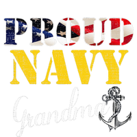 Vintage Proud Navy With American Flag For Grandma Gift Women's Fleece Hoodie