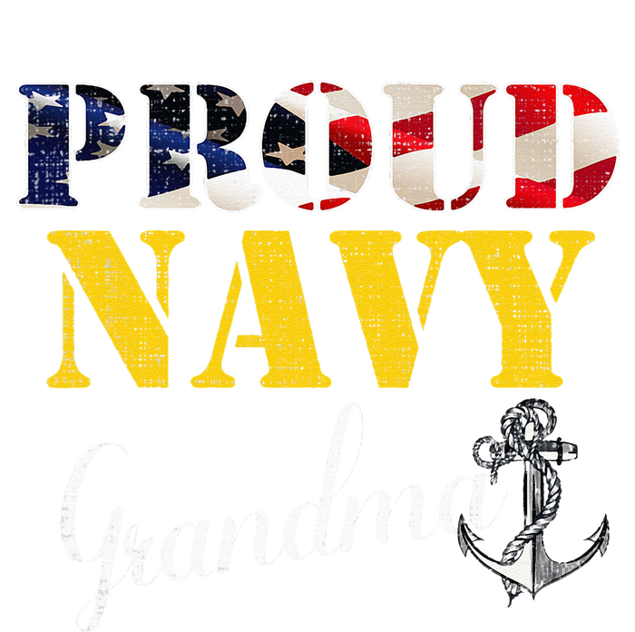 Vintage Proud Navy With American Flag For Grandma Gift Women's Fleece Hoodie