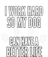 I Work Hard So My Dogs Can Have A Better Life Funny Vintage Stripe Pom Pom Beanie