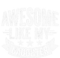 AWESOME LIKE MY DAUGHTER Dad Funny Fathers Day Striped Beanie with Solid Band