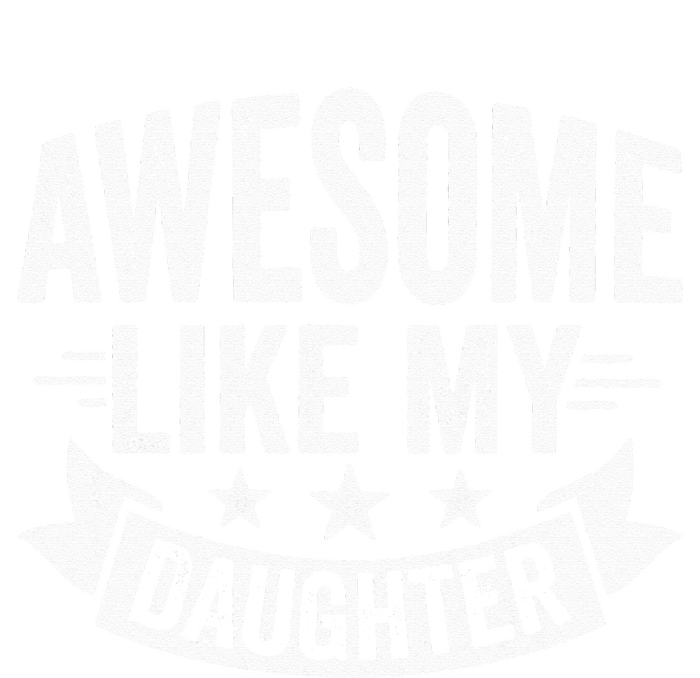 AWESOME LIKE MY DAUGHTER Dad Funny Fathers Day Striped Beanie with Solid Band