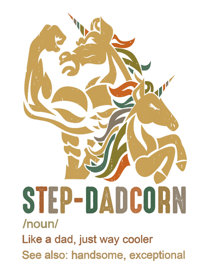 Step-dadcorn Step Dad Unicorn Cooler Father's days T-Shirt