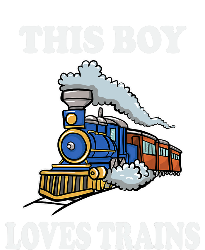 Boy Toddlers This Boy Loves Trains Wagon Lover Gifts Kids T-Shirt