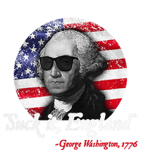 Suck It Funny England 4th of July George Washington Funny Baby Long Sleeve Bodysuit