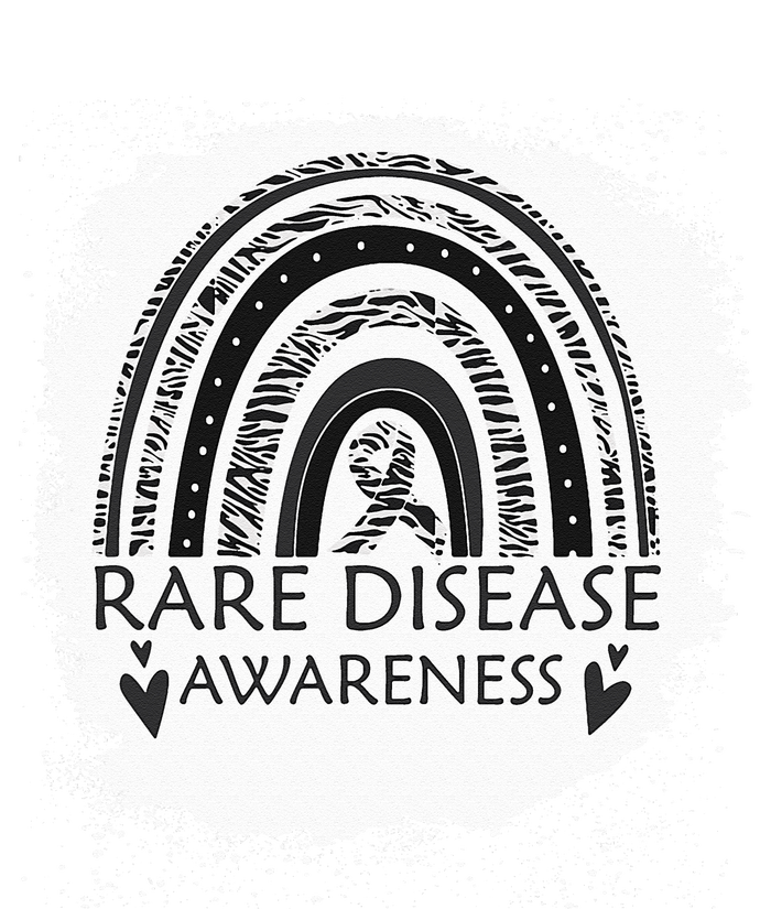 Rare Disease Awareness Bleached Rainbow Zebra Ribbon T-Shirt