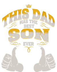 This Dad Has The Best Son Ever Funny Fathers Day From Son Striped Beanie with Solid Band