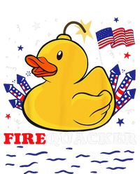 Firecracker Duck 4th of July Patriotic Day USA Flag Funny Women's Tri-Blend 3/4-Sleeve Raglan Shirt