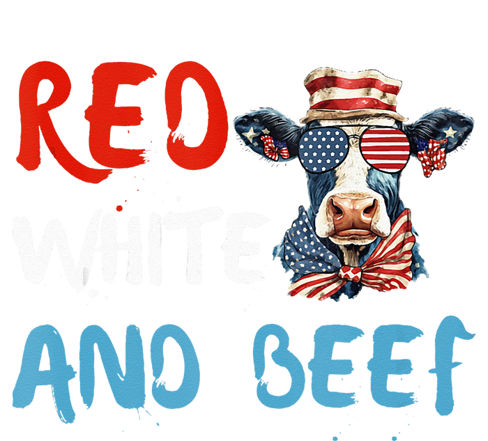 red white and beef 4th Of July cattle cow  T-Shirt