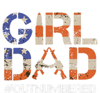 GirlDad Outnumbered Retro Fathers Day From Wife Daughter Premium T-Shirt