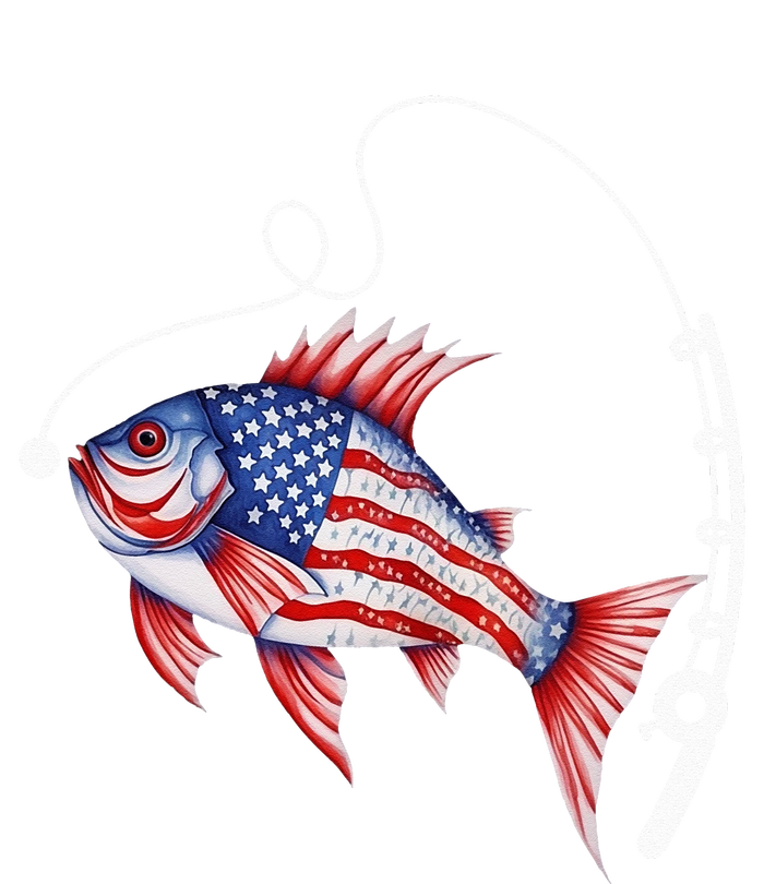 Fisherman American Flag Fishing Snapback Five-Panel Rope Hat