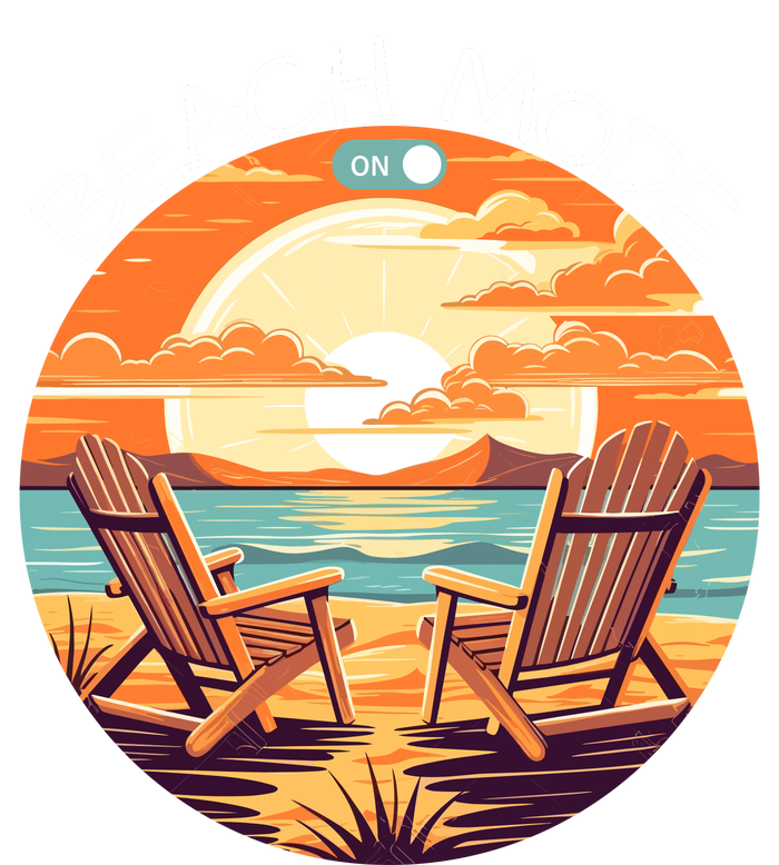 Beach Mode Vacy Mode Beach Life Vintage Sunset Beach Trip Vacation Mode Large Microfiber Waffle Golf Towel